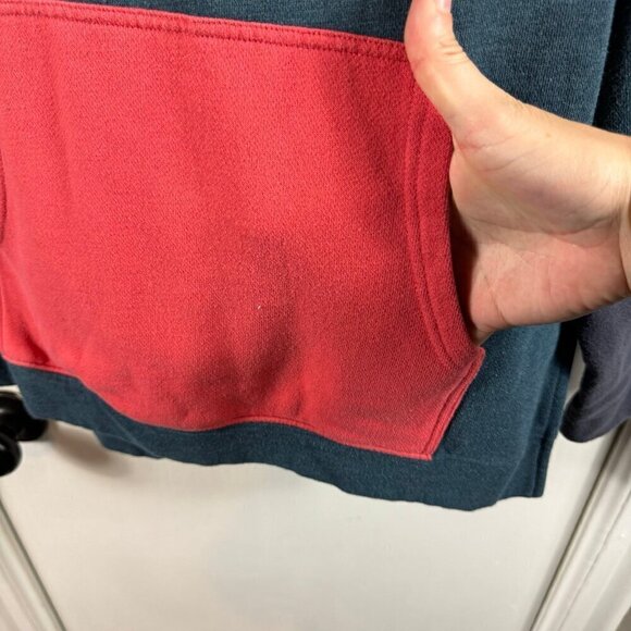 Madewell Colorblock Hoodie Sweatshirt | Split Hem, Oversized Fit, Cotton Blend - Picture 7 of 12